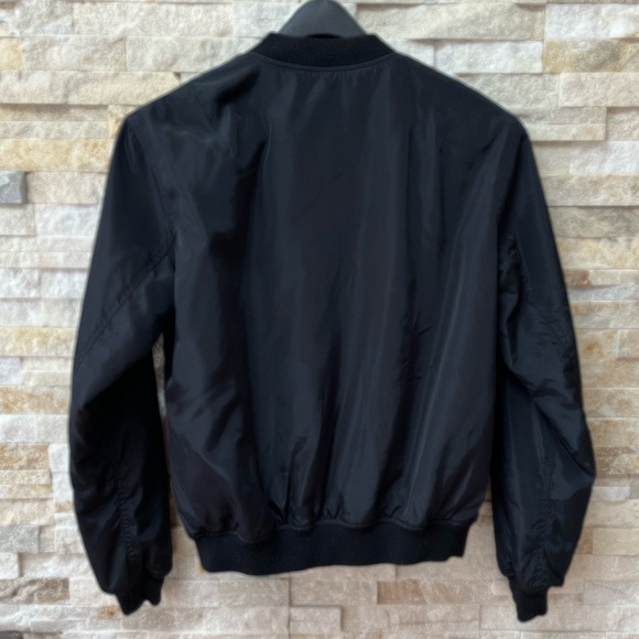 Kendall & Kylie Black Bomber Jacket with Copper Zipper - Picture 5 of 7